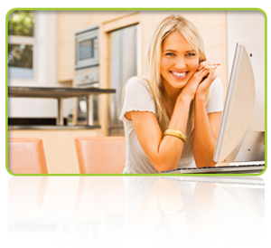 woman on computer